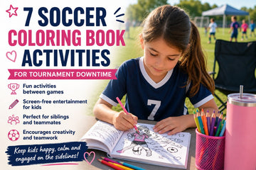 Soccer tournament activities for kids featuring a soccer coloring book during tournament downtime