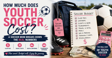 How much does youth soccer cost infographic showing club fees, travel expenses, uniforms, tournaments, and equipment costs