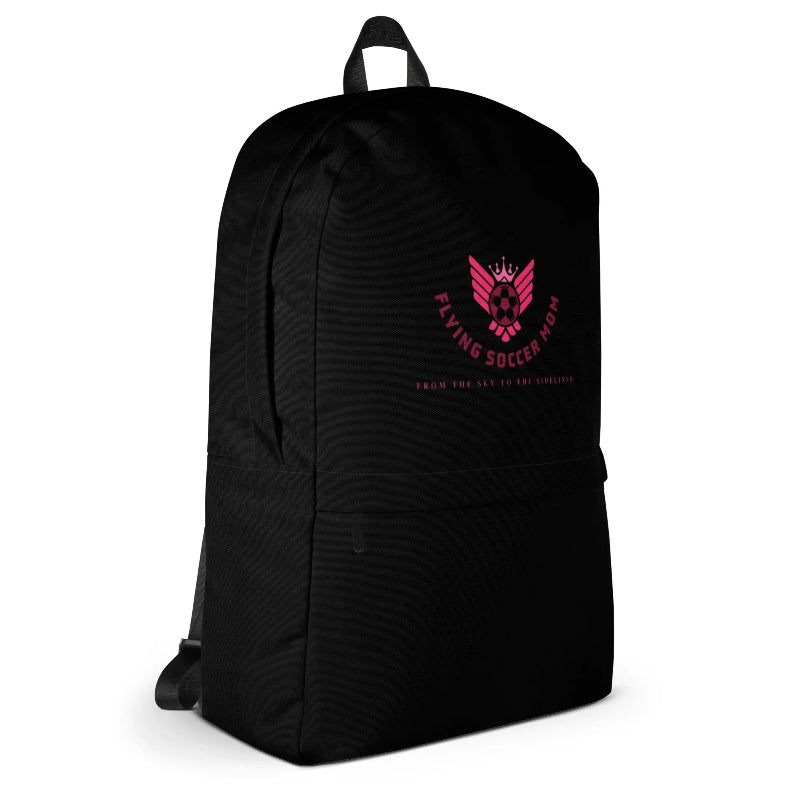 Flying Soccer Mom Backpack Black Right
