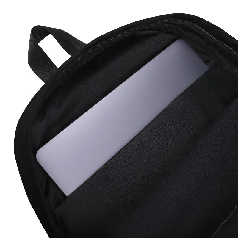 Flying Soccer Mom Backpack Black inside pocket
