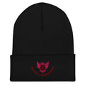 Soccer Mom Beanie Black Flat mockup