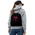 Soccer Mom wearing Flying Soccer Mom Drawstring Bag Black