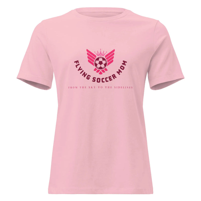 Flying Soccer Mom T Shirt Pink