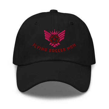 Soccer mom hat embroidered black mockup