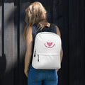 soccer mom backpack worn by model