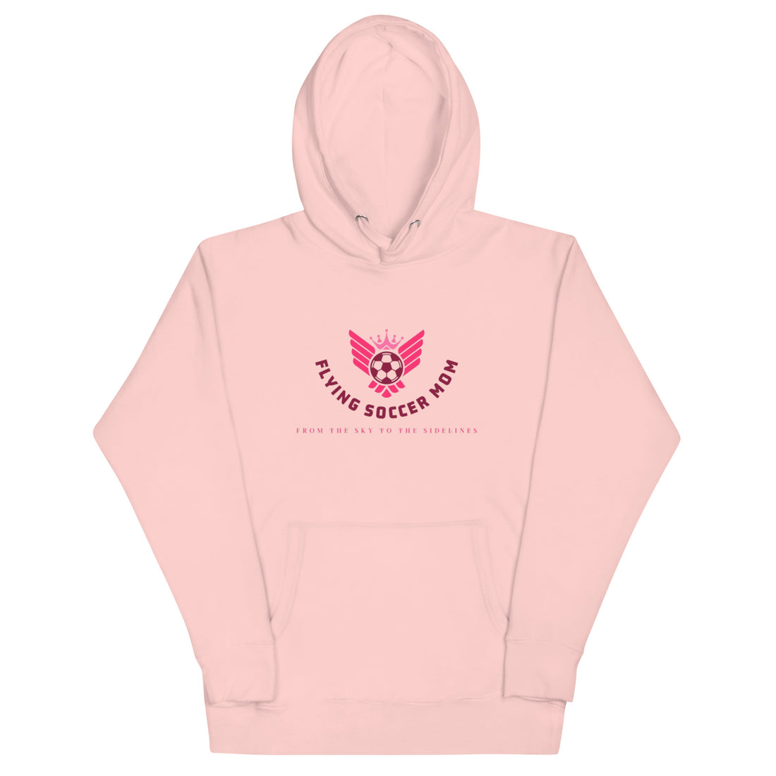 Soccer mom hoodie ifestyle mockup at soccer field