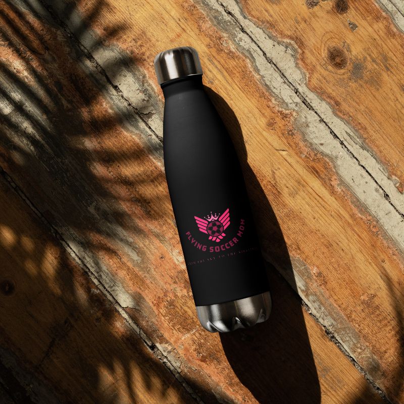 Soccer mom stainless steel water bottle white 17 oz for game day hydration