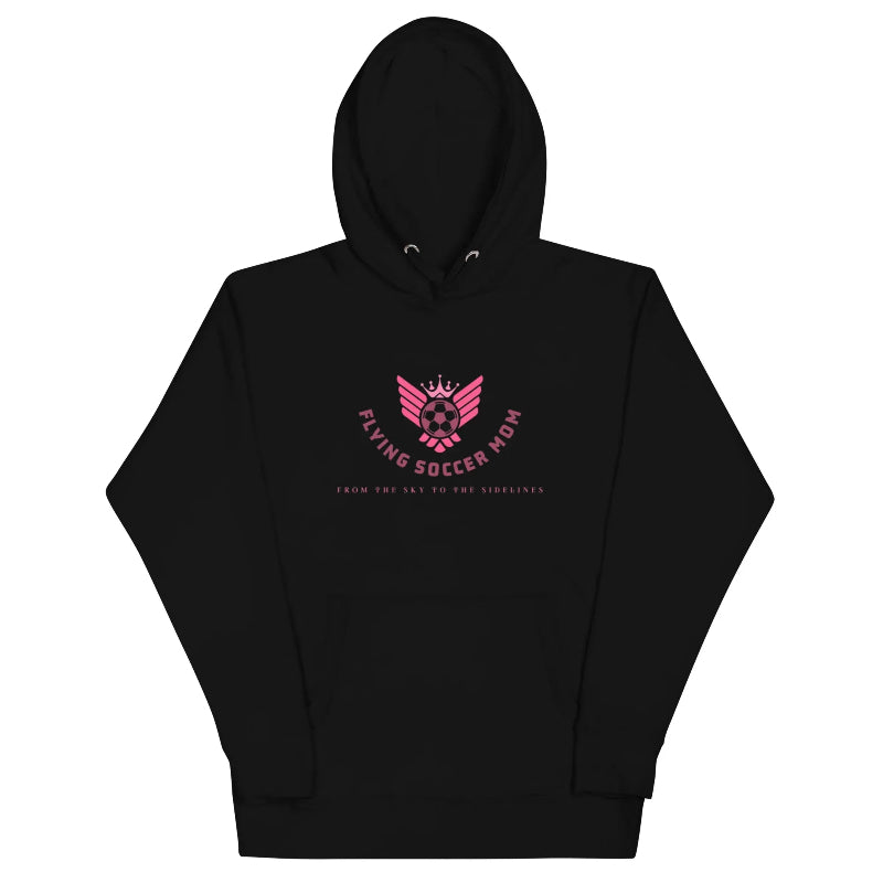 Flying Soccer Mom hoodie streetwear fit black