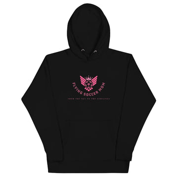 Flying Soccer Mom hoodie streetwear fit black