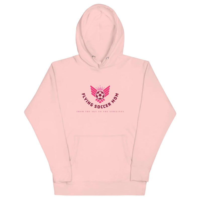 Flying Soccer Mom hoodie streetwear fit pink