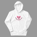 Flying Soccer Mom hoodie streetwear fit white
