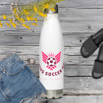 Flying Soccer Mom - Stainless steel water bottle